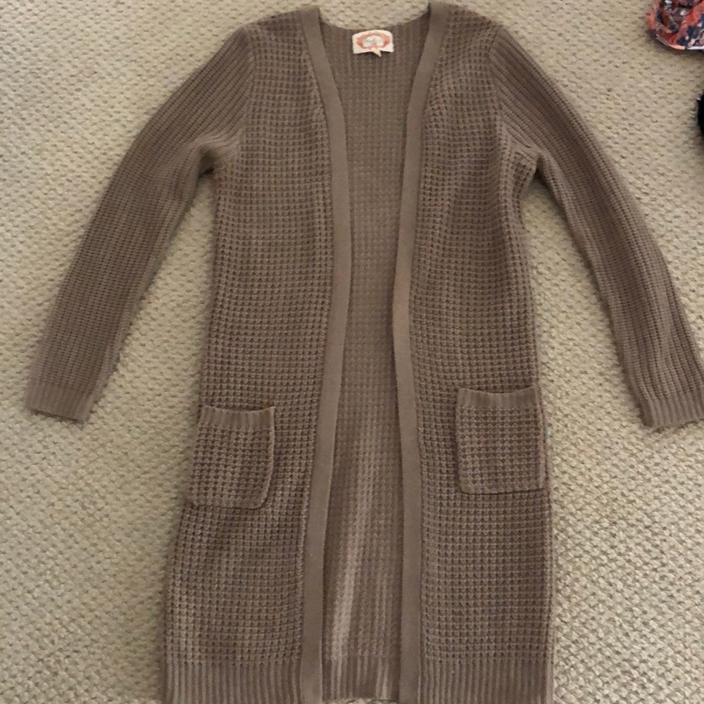 Tan cardigan from Forever 21